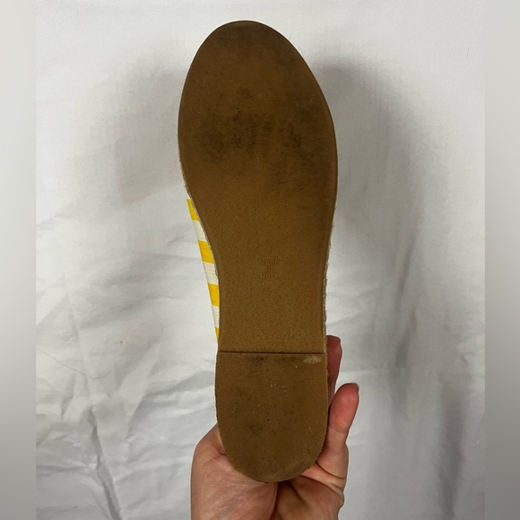 Le Silla Women's Canvas Bejeweled Yellow Striped Espadrille‎ Flats- Size 6.5 - Picture 8 of 9